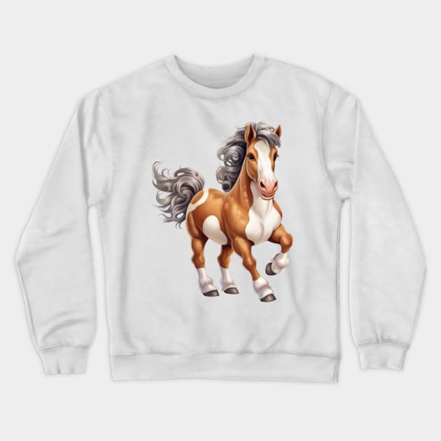 Baby Horse Crewneck Sweatshirt by Chromatic Fusion Studio